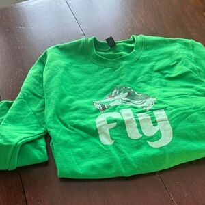 Green Kids Shirt with Fly Graphic